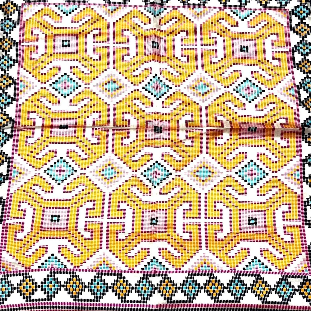 Nicole Miller Studio Silk Scarf NWT Multicolor Geometric Pattern 34